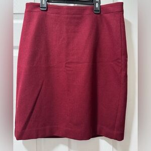 J. Crew Deep Red Pencil Skirt